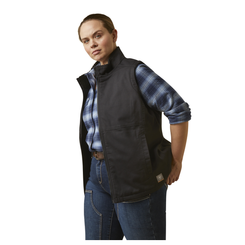 Ariat Womens Rebar Duracanvas Insulated Vest (10046560) Black S [GD]