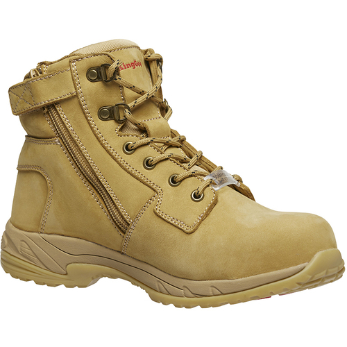 KingGee Womens Tradie Side Zip Safety Boots (K27380.WHE) Wheat 4