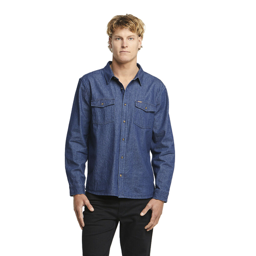 Wrangler | Classics Mens Roadside Denim Shirt (W/091062/A97) Indigo Rinse