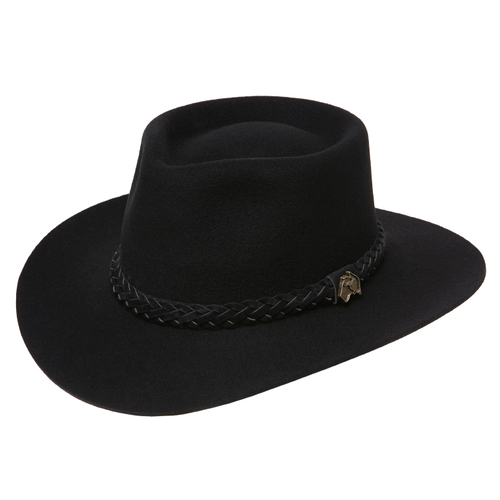 Statesman Murchison River Wool Felt Hat (S0010090) Black 55