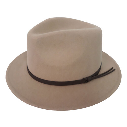 Statesman Bradbury Wool Felt Traveller Hat (M00048BS) Sand