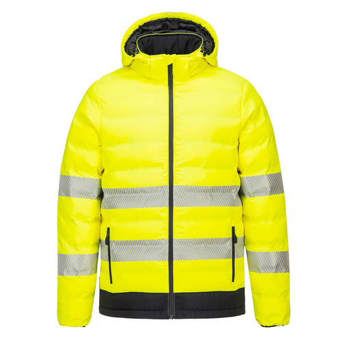 Portwest Mens Hi Vis Heated Tunnel Jacket (S548YBR) Yellow/Black S  [GD]