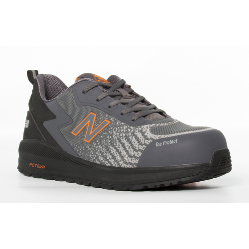New Balance Mens Speedware Composite Toe Shoes (MIDSPWR) Grey/Orange 7EE