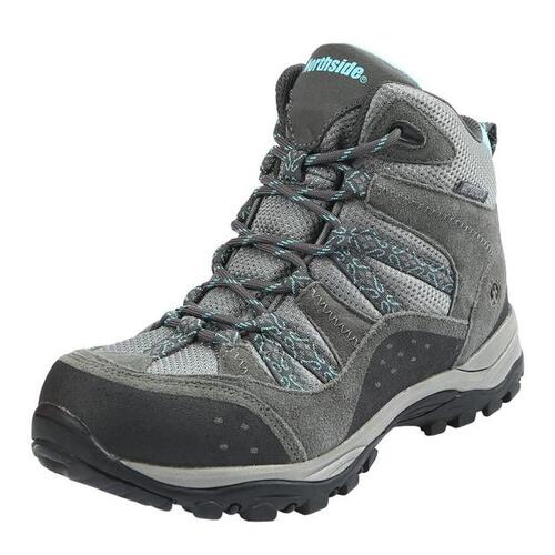 Northside Womens Freemont Mid WP Hiking Boots (N317812W044) Gray/Aqua 7.5 [GD]