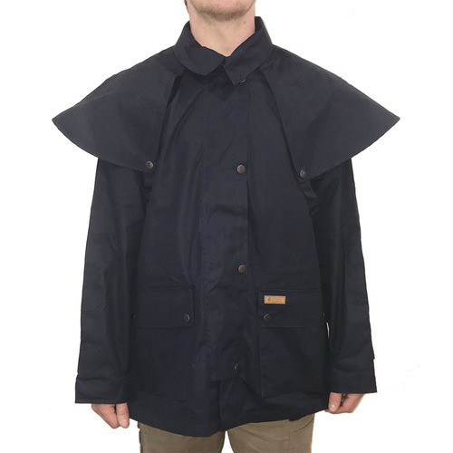 Outback Trading Mens Dry Wax Short Coat (60052) Navy M [GD]