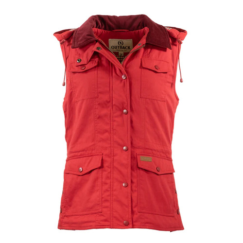 Outback Trading Womens Tess Vest (29840) Berry S