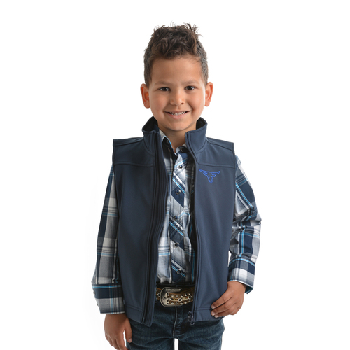 Pure Western Boys Soft Shell Vest (PCP3600214) Ink