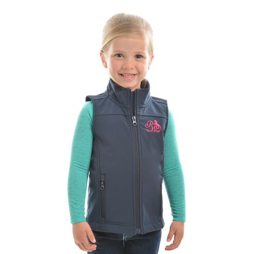 Pure Western Girls Soft Shell Vest (PCP5601214) Ink