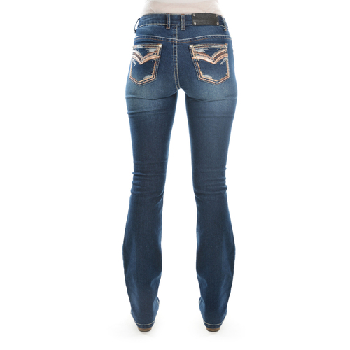 Pure Western Womens Emma Bootcut Jeans - 32 Leg (PCP2208316) Indigo 6x32