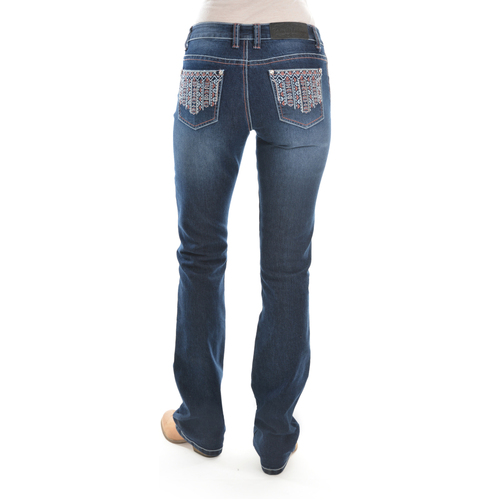 Pure Western Womens Angie Relaxed Rider Jeans (PCP2210314) Midnight
