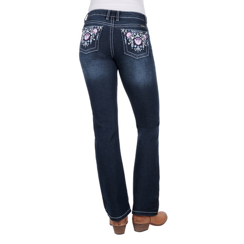 Pure Western Womens Leah Bootcut Jeans (PCP2211380) Indigo 6x32 [SD]