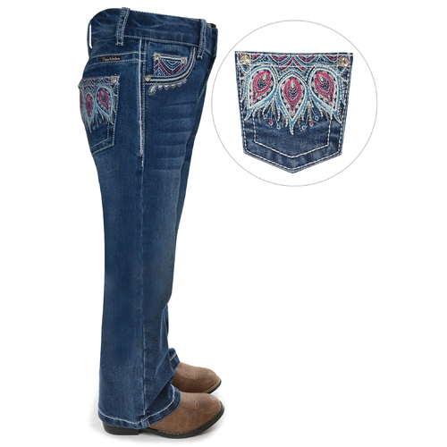Pure Western Girls Belle Bootcut Jeans (PCP5201383) Morning Sky