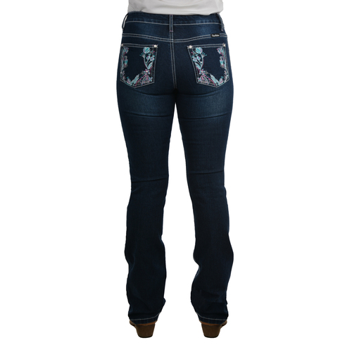 Pure Western Womens Madison Boot Cut Jeans - 32 Leg (PCP2208158) Midnight 