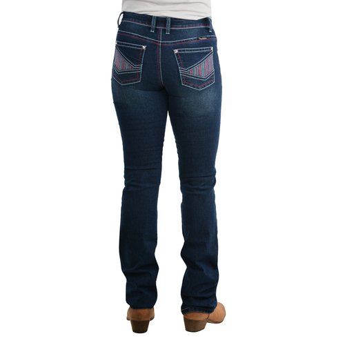 Pure Western Womens Jules Relaxed Rider Jeans (PCP2210422) Twilight 