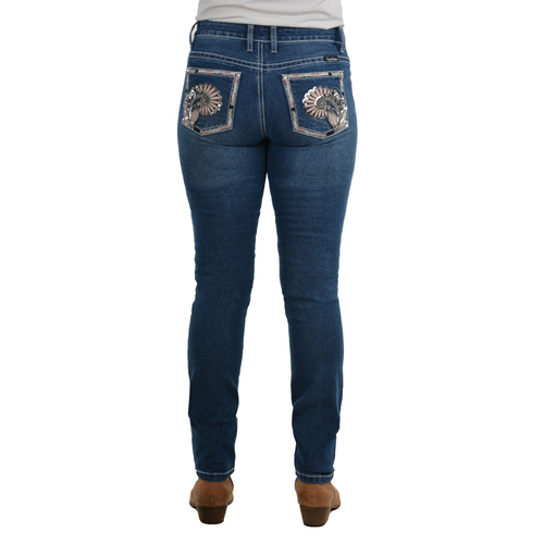 Pure Western Womens Shailene Skinny Jeans - 32 Leg (PCP2201420) Morning Sky 10 [AD]