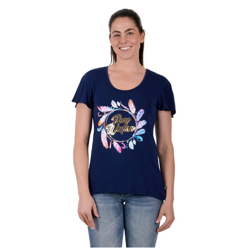 Pure Western Womens Dylan S/S Tee (P3S2577687) Navy [SD]