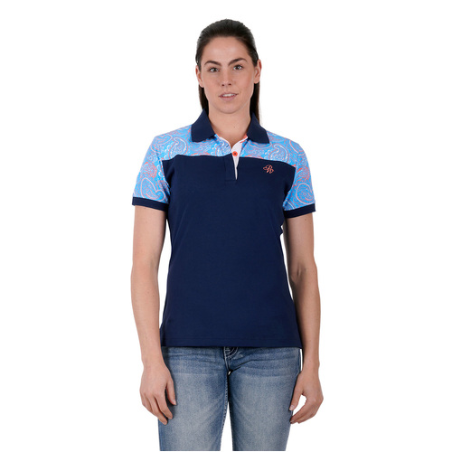 Pure Western Womens Kelsey S/S Polo (P3S2567695) Navy/Multi 10 [SD]