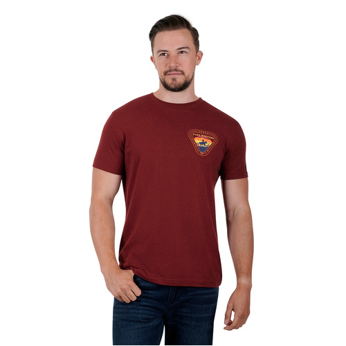 Pure Western Mens Cleveland S/S Tee (P3S1503768) Red Marle [SD]