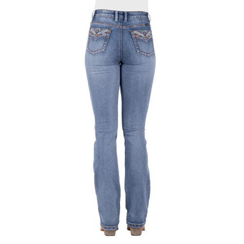 Pure Western Womens Nina Hi Rise Boot Cut Jeans (PCP2213607) Moonshine