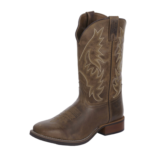 Pure Western Mens Laramie Boots (P4W18225) Oiled Brown/Brown 8