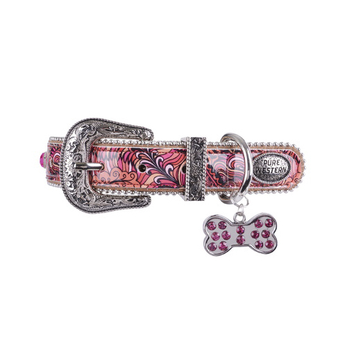 Pure Western Dogs Baxter Dogs Collar (P4W2922CLR) Pink XS