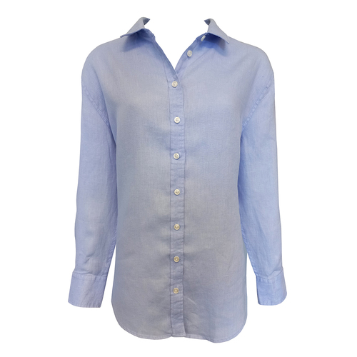 Ritemate Womens Pilbara Linen L/S Shirt (RMPC005) Sky Blue [SD]