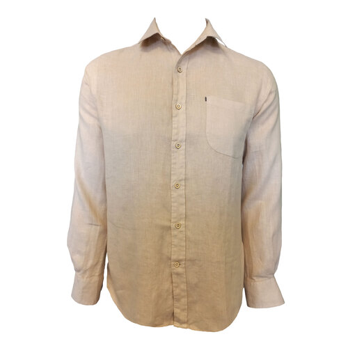 Ritemate Mens Pilbara Linen L/S Shirt (RMPC055) Stone M [SD]