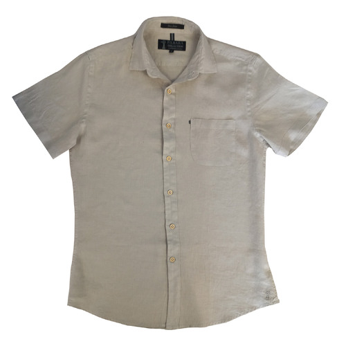 Ritemate Mens Pilbara Linen S/S Shirt (RMPC055S) Flax [SD]