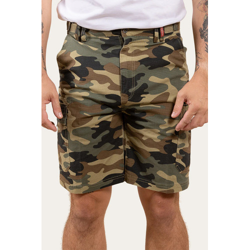 Ringers Western Mens Coober Pedy Ripstop Work Shorts (121102RW) Camo 28 [GD]