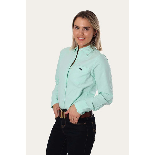 Ringers Western Womens Cambridge Slim Fit Oxford Shirt (217109001) Mint [GD]