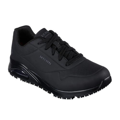 Skechers Mens Uno Slip Resistant - Sutal Shoes (200054) Black 7 [GD]