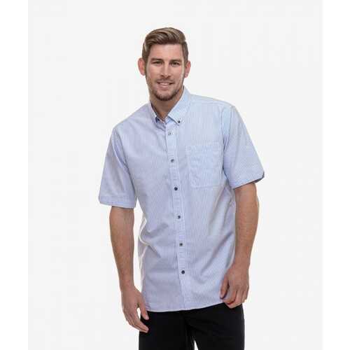 Swanndri Mens Redondo S/S Shirt (SS192108M) Blue Stripe [SD]