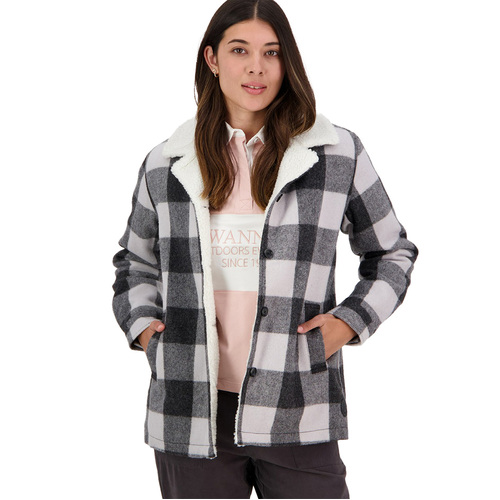 Swanndri Womens Capitola Sherpa Lined Jacket (SW224344W) Pavement Check 10 [SD]