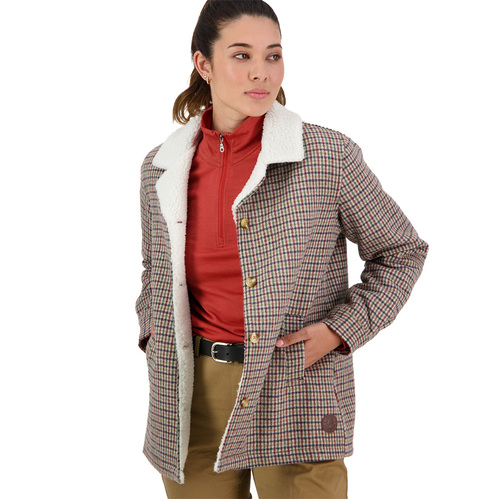 Swanndri Womens Capitola Sherpa Lined Jacket (SW224344W) Society Check 8 [SD]