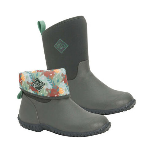 Muck Boots Womens Muck Bootsster II Mid Boots (SWM2-102) Grey Floral 5