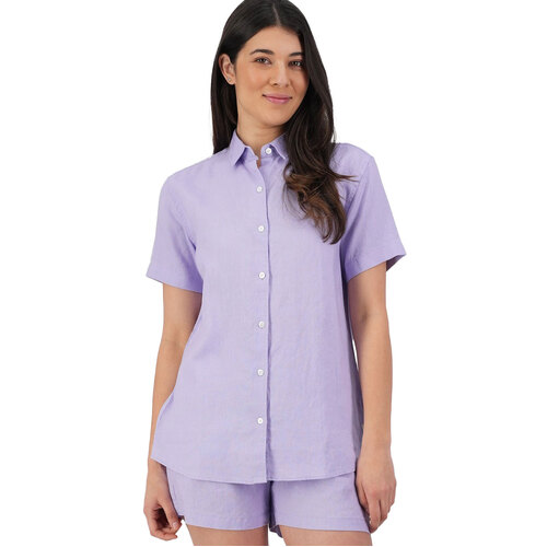 Swanndri Womens Roslyn S/S Shirt (SS232598W) Lavender 8 [SD]