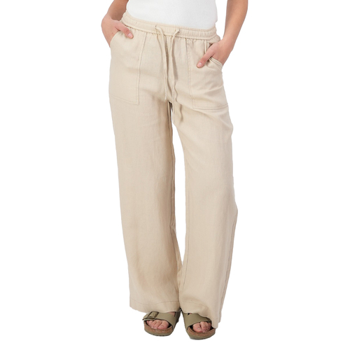 Swanndri Womens Seascape Linen Pants (SS233591W) Pebble 8 [SD]