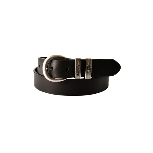 Thomas Cook Narrow Silver Twin Keeper Belt (TCP1974BEL) Black S