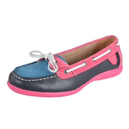Thomas Cook Womens Festive Casual Lace-Up Shoes (T2S28399) Navy/Bright Pink [SD]