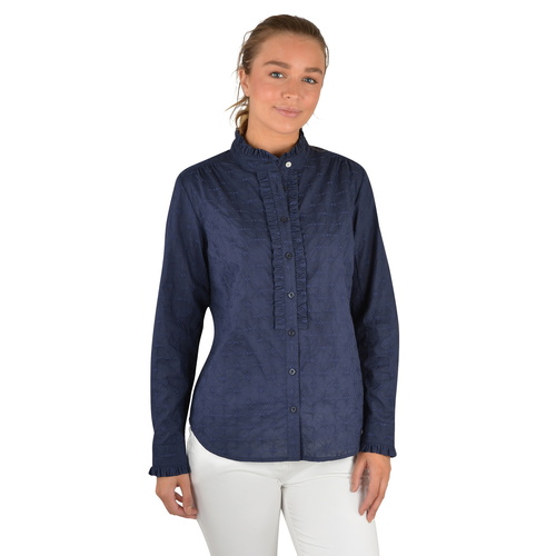 Thomas Cook Womens Liberty Ruffle Collar L/S Shirt (T2S2133056) Navy 8 [SD]