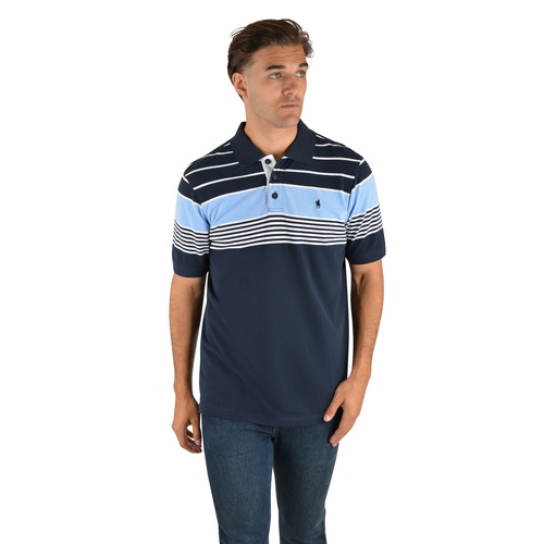Thomas Cook Mens Foreman S/S Polo (T2S1504011) Navy/Light Blue S [SD]