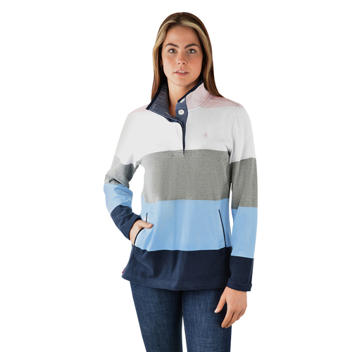 Thomas Cook Womens June Stripe Rugby (T3W2528097) Powder Blue 14 [SD]