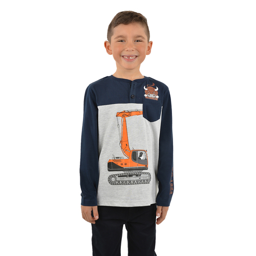 Thomas Cook Boys High In The Sky Henley L/S Tee (T3W3517123) Navy/White Marle 10 [SD]