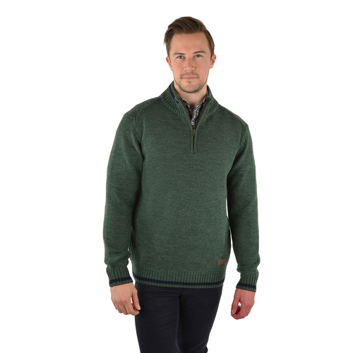 Thomas Cook Mens Parkmore 1/4 Zip Neck Jumper (T3W1519016) Green Marle [SD]