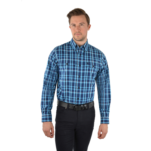Thomas Cook Mens Hansen Check L/S Shirt (T3W1115036) Navy/Blue XXL [SD]