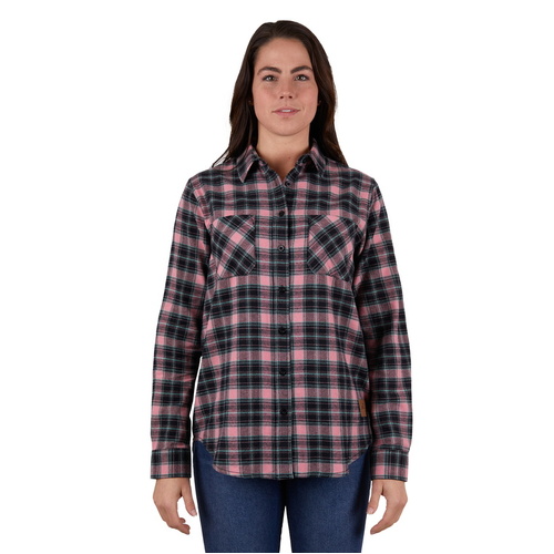 Dux-Bak by Thomas Cook Womens Agnes Thermal L/S Shirt (T4W2150112) Black/Pink 8