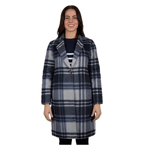 Thomas Cook Womens Leicester Coat (T4W2727108) Navy Check L
