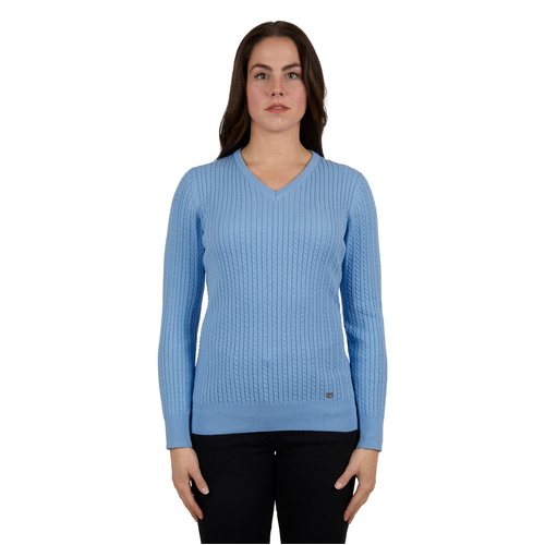 Thomas Cook Womens Cable Knit Jumper (T4W2500179) Sky 8