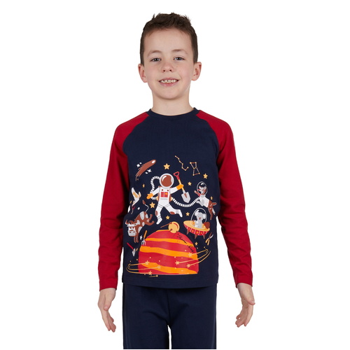 Thomas Cook Boys Moon Jump Pyjamas (T4W3900PJS) Navy/Red 2