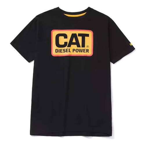 CAT Mens Diesel Power Tee (1510451.13090) Black/Orange